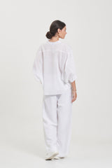Lily Blouse (Fan Flower Balinese Lace) // Eva Pants