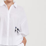 Lily Blouse (Swallow Bird Embroidery) // Eva Pants