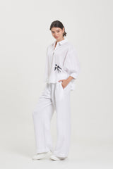 Lily Blouse (Swallow Bird Embroidery) // Eva Pants