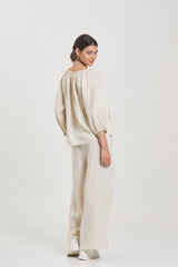 Chloe Top (Wood & Clay Beaded Trim) // Kirstin Pants