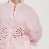 Lily Blouse (Fan Flower Balinese Lace) // Demi Shorts