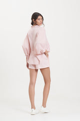 Lily Blouse (Fan Flower Balinese Lace) // Demi Shorts