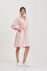 Chloe Dress (Wood & Clay Beaded Trim)