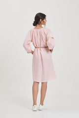 Chloe Dress (Wood & Clay Beaded Trim)