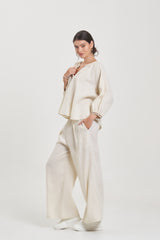 Chloe Top (Wood & Clay Beaded Trim) // Kirstin Pants